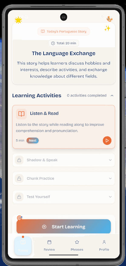 MeloLingua App Interface